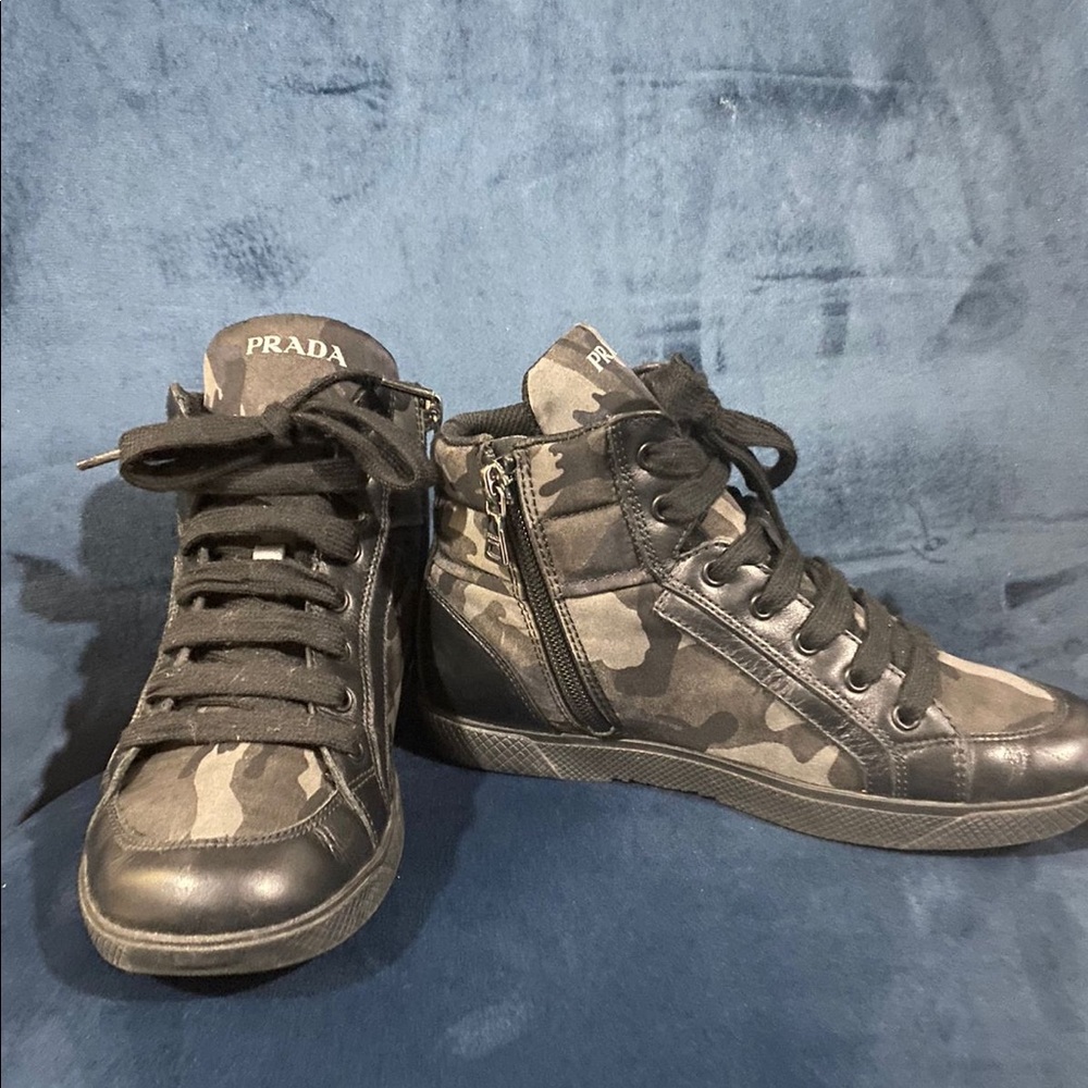 Boys Prada Camo print high tops